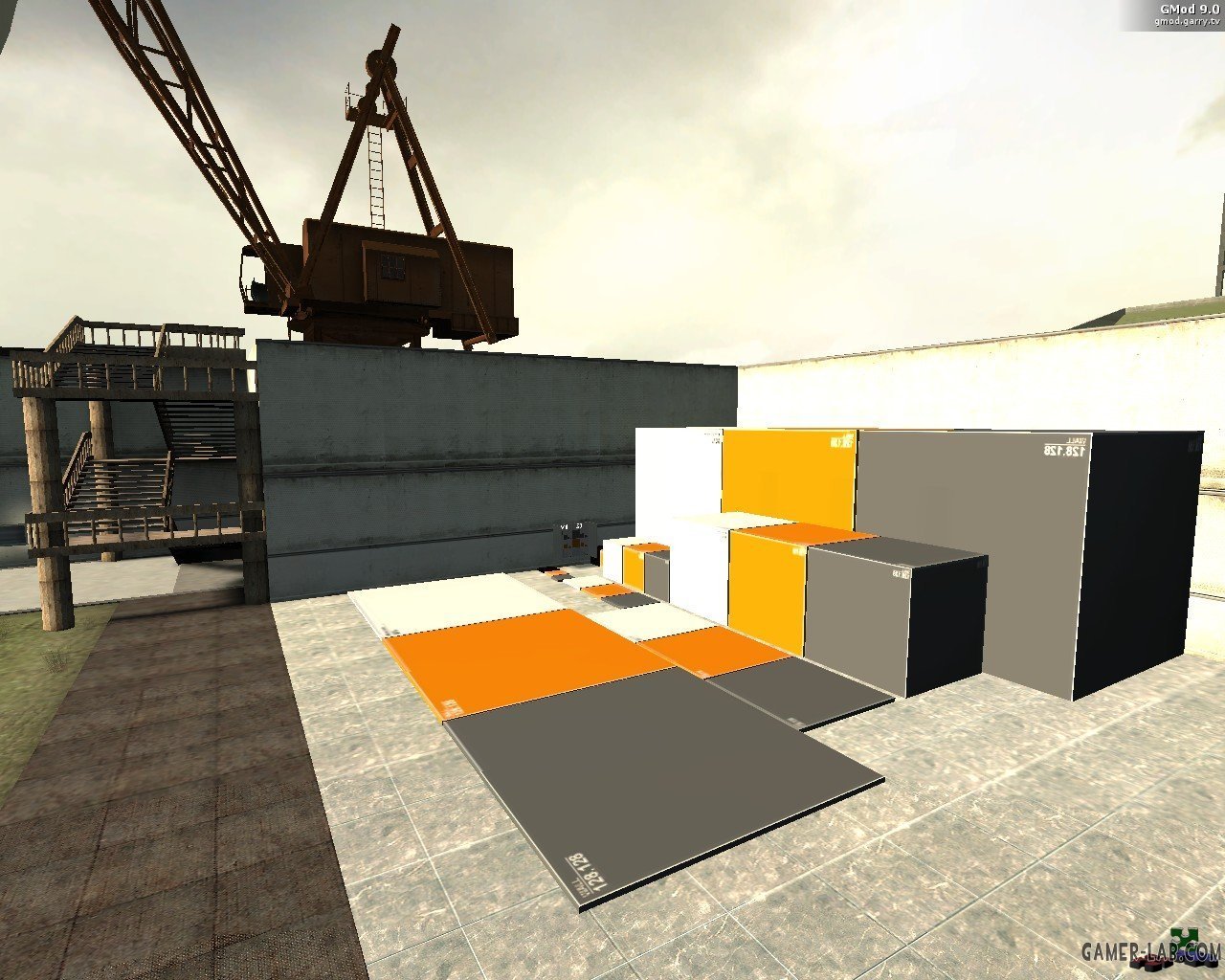 gm_construct_dark Garry's Mod Maps Source warehouse (HL2)