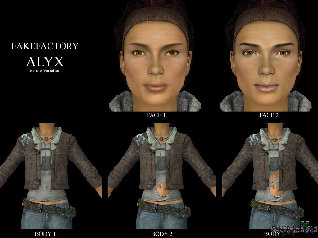 fake factory alyx construction - Civilians - Biology - Various models -  Source Warehouse (HL2) - Мини-пак скинов Аликс из серии модов Fake Factory Cinematic  Mod