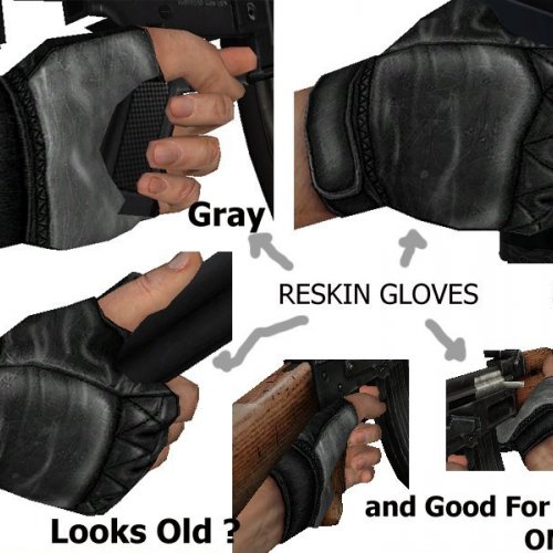 [Old_Shiny]_[Gray_Black]_Gloves_Skin