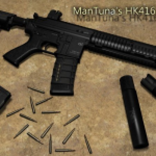 HK 416 на анимациях ManTuna