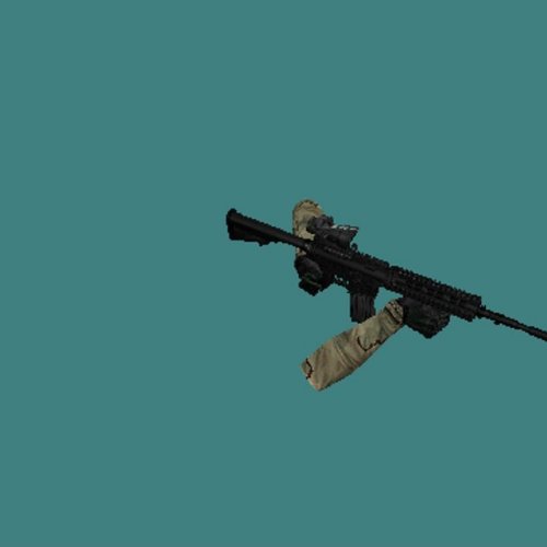 COD4 Style M4A1+ACOG AIMABLE