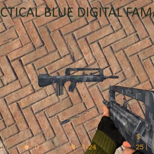 Tactical Blue digital FAMAS
