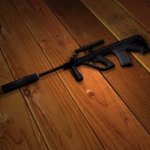 Steyr AUGA1 Black & Silenced