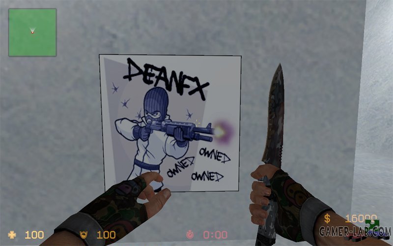 White_Camo_Knife Knife CounterStrike Source Модели оружия