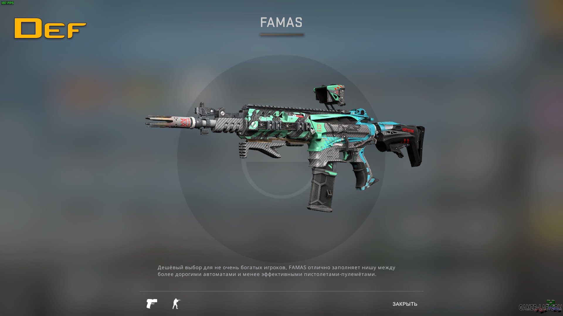 Turquois M Acc M Famas Counter Strike Global Offensive Weapon Models Source Warehouse