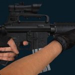 Black M16 For AUG