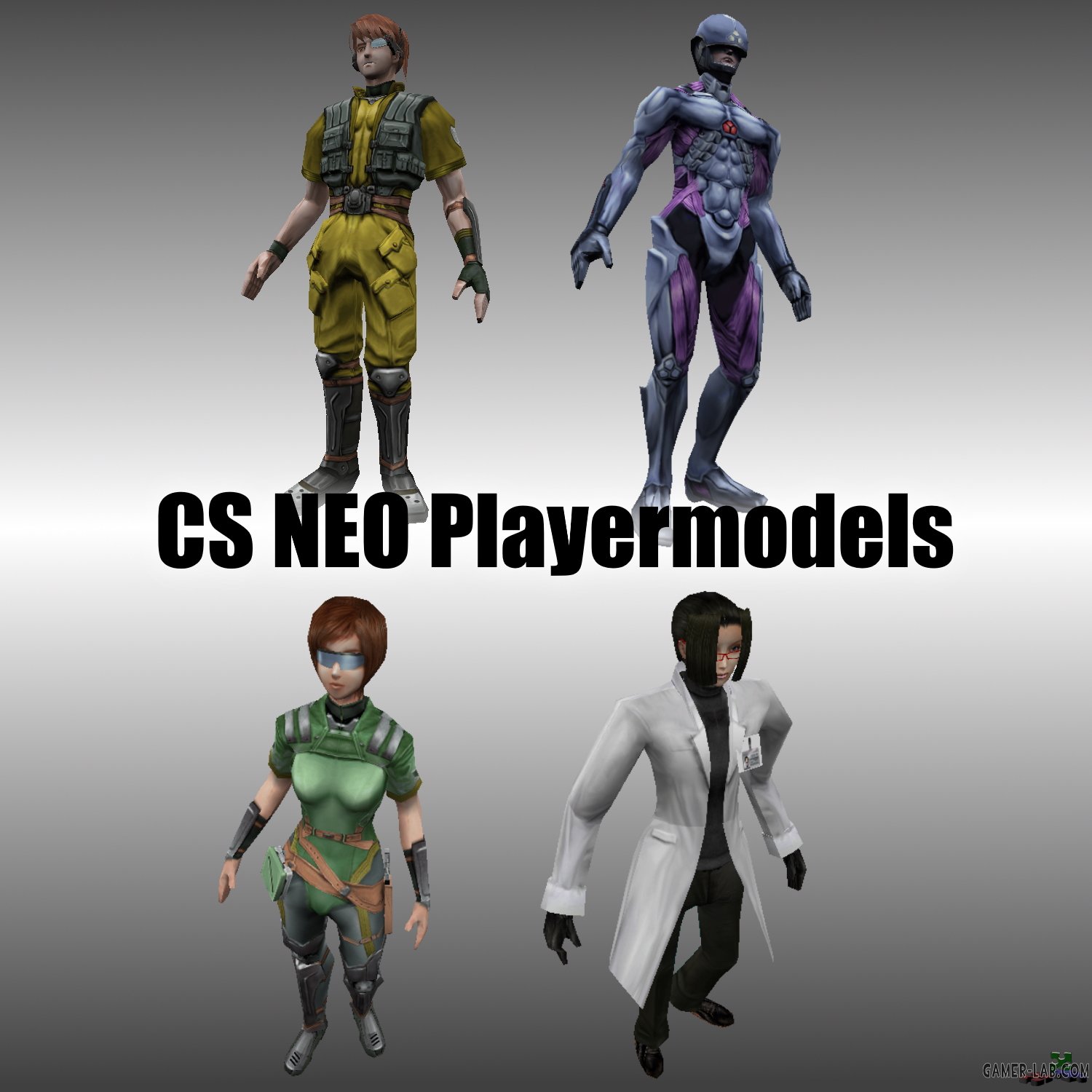 CS NEO Playermodels - Паки - Counter-Strike 1.6 - Модели игроков - Склад  GOLDSRC (HL1) - Пак моделей из японской версии CS для аркадных автоматов.  Чтобы модели заработали в игре напишите в консоли mp_consistency 0