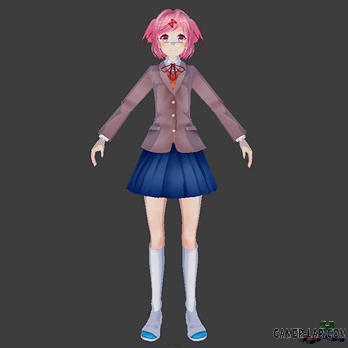 Natsuki - Gals (Anime) - Server-Side Players - Counter-Strike: Global  Offensive - Player models - Source Warehouse (HL2) - Doki Doki Literature  Club (+ arms)