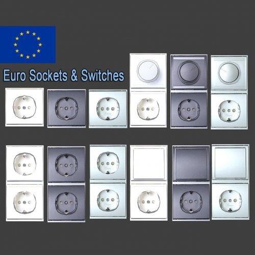Евро розетки и выключатели