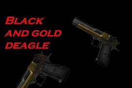 Black and gold deagle