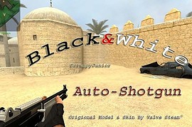 Black White Auto Shotgun