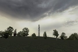 Skybox Radio Tower Silhouette