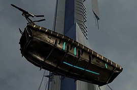 Animated container for dropship