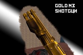 Gold M3 Shotgun