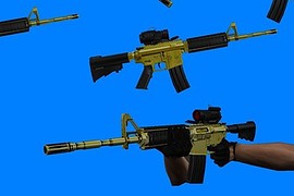 M4a1 black and gold for AUG