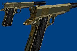 Colt M1911 Gold/Silver Chrome