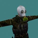 Gasmask soldier