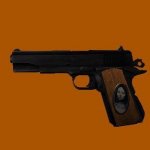 Black Colt 1911 with Mona