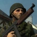 Big Red One Soldier Woodland Camo